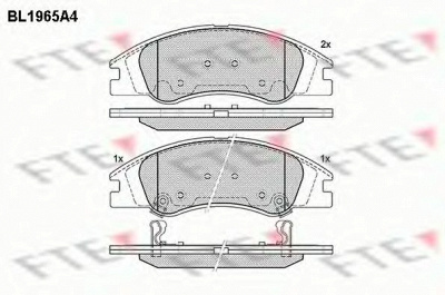 FTE bl1965a4 -  Комплект тормозных колодок, дисковый тормоз