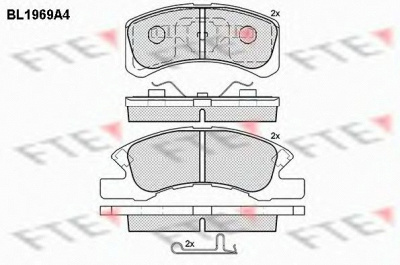 FTE bl1969a4 -  Комплект тормозных колодок, дисковый тормоз