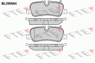 FTE bl2009a4 -  Комплект тормозных колодок, дисковый тормоз
