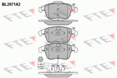 FTE bl2071a2 -  Комплект тормозных колодок, дисковый тормоз