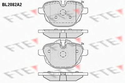 FTE bl2082a2 -  Комплект тормозных колодок, дисковый тормоз