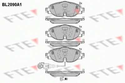FTE bl2090a1 -  Комплект тормозных колодок, дисковый тормоз