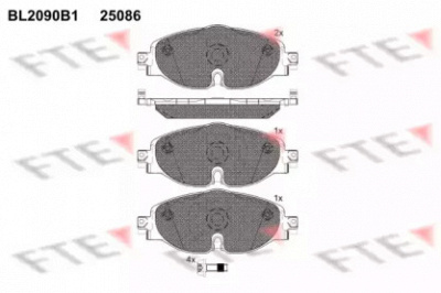 FTE bl2090b1 -  Комплект тормозных колодок, дисковый тормоз