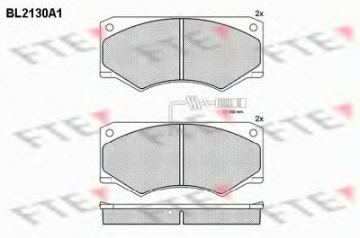 FTE bl2130a1 -  Комплект тормозных колодок, дисковый тормоз