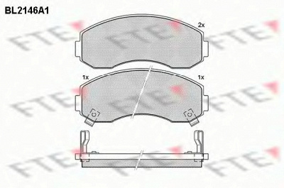 FTE bl2146a1 -  Комплект тормозных колодок, дисковый тормоз