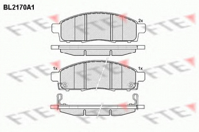 FTE bl2170a1 -  Комплект тормозных колодок, дисковый тормоз