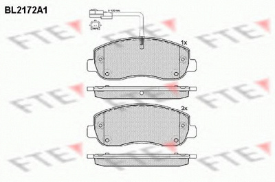 FTE bl2172a1 -  Комплект тормозных колодок, дисковый тормоз