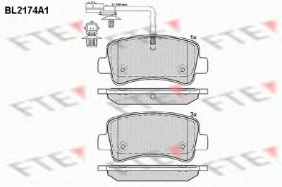 FTE bl2174a1 -  Комплект тормозных колодок, дисковый тормоз