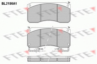 FTE bl2186a1 -  Комплект тормозных колодок, дисковый тормоз