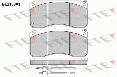 FTE bl2188a1 -  Комплект тормозных колодок, дисковый тормоз