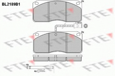 FTE bl2189b1 -  Комплект тормозных колодок, дисковый тормоз
