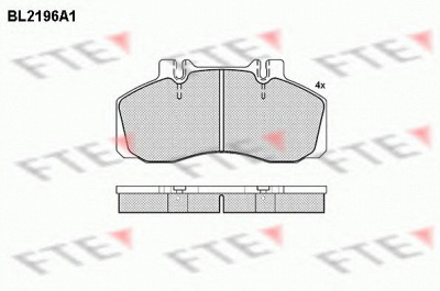 FTE bl2196a1 -  Комплект тормозных колодок, дисковый тормоз
