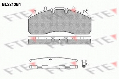 FTE bl2213b1 -  Комплект тормозных колодок, дисковый тормоз