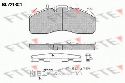 FTE bl2213c1 -  Комплект тормозных колодок, дисковый тормоз