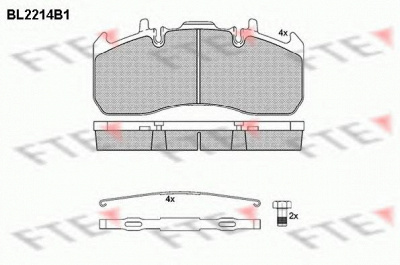 FTE bl2214b1 -  Комплект тормозных колодок, дисковый тормоз
