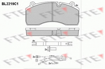 FTE bl2219c1 -  Комплект тормозных колодок, дисковый тормоз