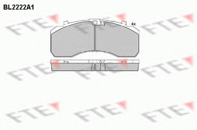 FTE bl2222a1 -  Комплект тормозных колодок, дисковый тормоз