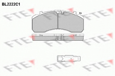 FTE bl2222c1 -  Комплект тормозных колодок, дисковый тормоз