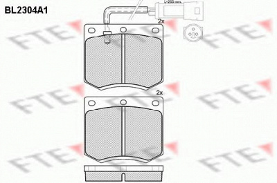FTE bl2304a1 -  Комплект тормозных колодок, дисковый тормоз