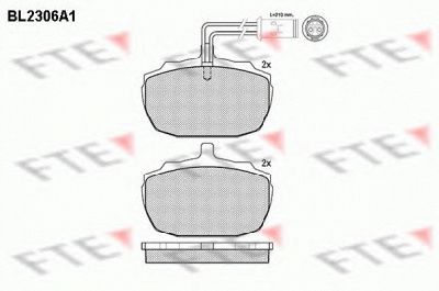 FTE bl2306a1 -  Комплект тормозных колодок, дисковый тормоз