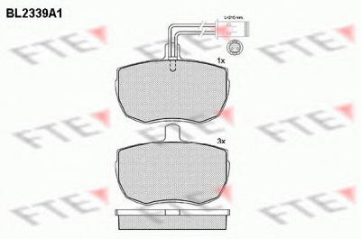 FTE bl2339a1 -  Комплект тормозных колодок, дисковый тормоз