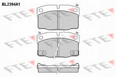 FTE bl2394a1 -  Комплект тормозных колодок, дисковый тормоз