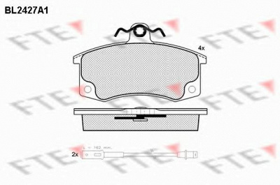 FTE bl2427a1 -  Комплект тормозных колодок, дисковый тормоз
