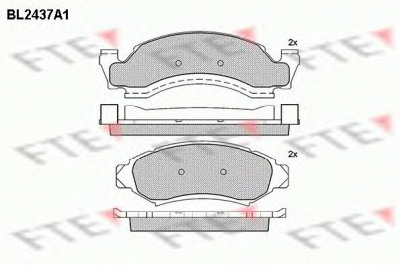 FTE bl2437a1 -  Комплект тормозных колодок, дисковый тормоз