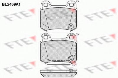 FTE bl2469a1 -  Комплект тормозных колодок, дисковый тормоз