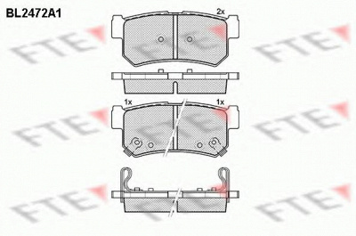 FTE bl2472a1 -  Комплект тормозных колодок, дисковый тормоз