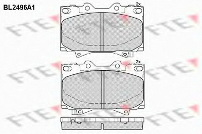 FTE bl2496a1 -  Комплект тормозных колодок, дисковый тормоз