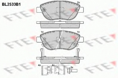 FTE bl2533b1 -  Комплект тормозных колодок, дисковый тормоз