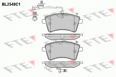 FTE bl2548c1 -  Комплект тормозных колодок, дисковый тормоз