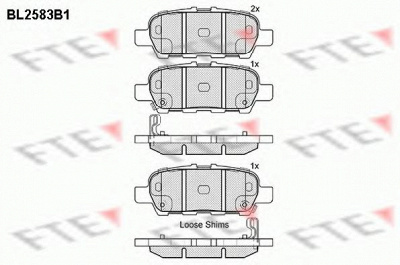 FTE bl2583b1 -  Комплект тормозных колодок, дисковый тормоз