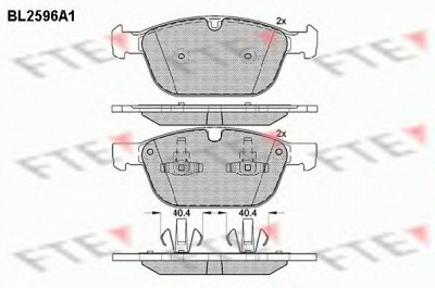 FTE bl2596a1 -  Комплект тормозных колодок, дисковый тормоз