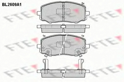FTE bl2609a1 -  Комплект тормозных колодок, дисковый тормоз