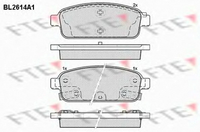 FTE bl2614a1 -  Комплект тормозных колодок, дисковый тормоз