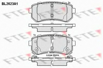 FTE bl2623a1 -  Комплект тормозных колодок, дисковый тормоз