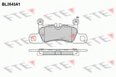 FTE bl2645a1 -  Комплект тормозных колодок, дисковый тормоз