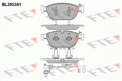 FTE bl2652a1 -  Комплект тормозных колодок, дисковый тормоз
