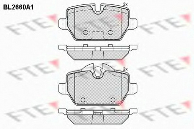 FTE bl2660a1 -  Комплект тормозных колодок, дисковый тормоз