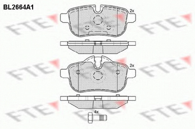 FTE bl2664a1 -  Комплект тормозных колодок, дисковый тормоз