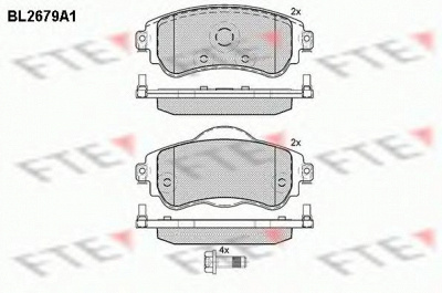 FTE bl2679a1 -  Комплект тормозных колодок, дисковый тормоз