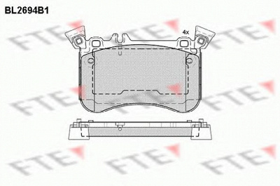 FTE bl2694b1 -  Комплект тормозных колодок, дисковый тормоз