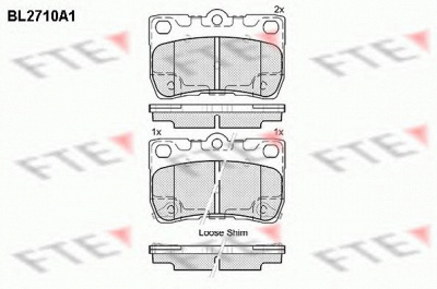 FTE bl2710a1 -  Комплект тормозных колодок, дисковый тормоз