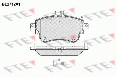 FTE bl2712a1 -  Комплект тормозных колодок, дисковый тормоз