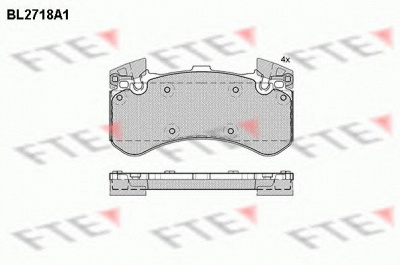 FTE bl2718a1 -  Комплект тормозных колодок, дисковый тормоз