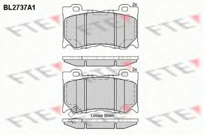 FTE bl2737a1 -  Комплект тормозных колодок, дисковый тормоз