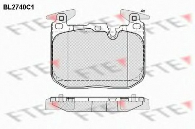 FTE bl2740c1 -  Комплект тормозных колодок, дисковый тормоз