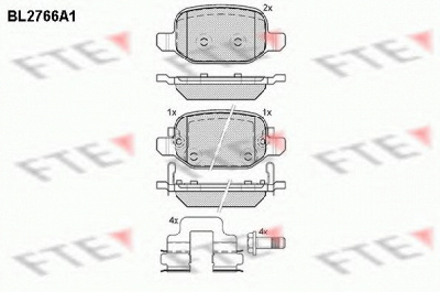 FTE bl2766a1 -  Комплект тормозных колодок, дисковый тормоз